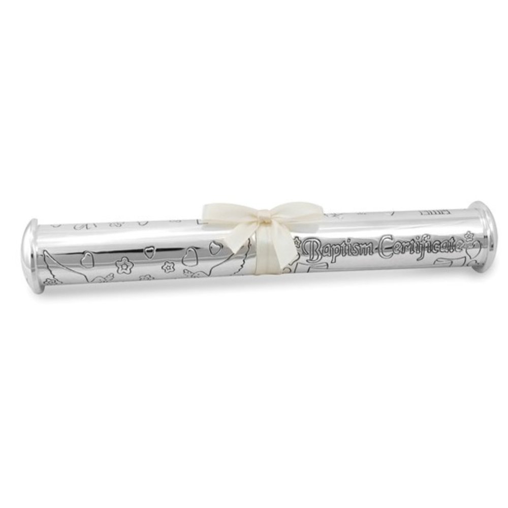 Silver Plated Baptism or Birth Certificate Holder